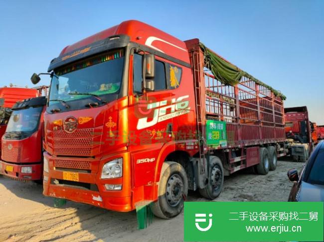 江西出售二手一汽解放9.6米高欄前四后八貨車