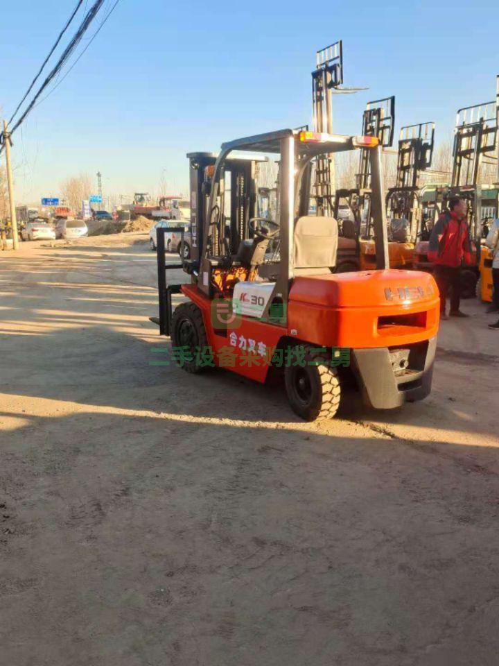 河北出售二手的合力三噸K303節門架升高4.5米叉車