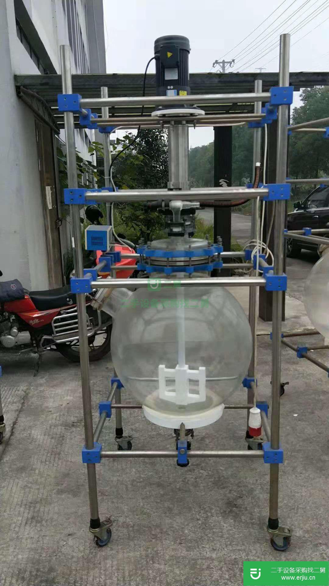 山東出售二手200L球型PGR-200單層玻璃反應釜