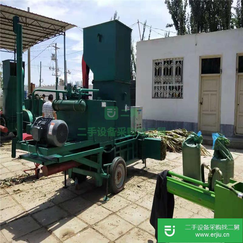 山東出售二手ZYD-100玉米秸稈青儲壓塊機