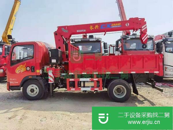 湖北出售二手重汽豪曼6.3噸4節臂隨車吊
