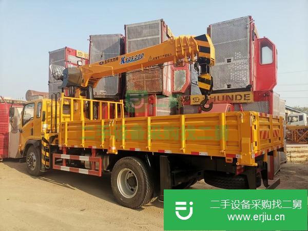 湖北出售二手大運4400軸距隨車吊8噸四節臂