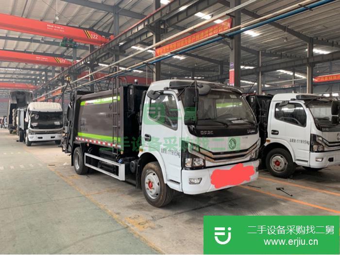 湖北出售二手東風多利卡壓縮垃圾車國六朝柴130馬力發動機