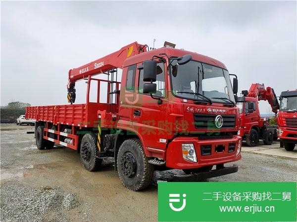 湖北出售二手東風小三軸12噸四節臂隨車吊