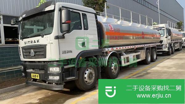 廣西出售二手汕德卡前四后八鋁合金油罐車