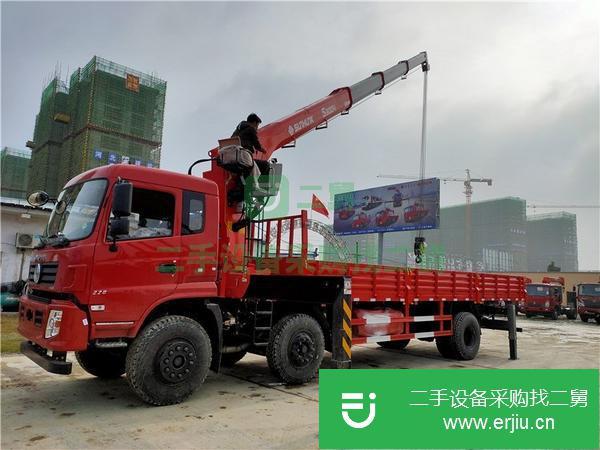 湖北出售二手東風小三軸12噸四節臂隨車吊