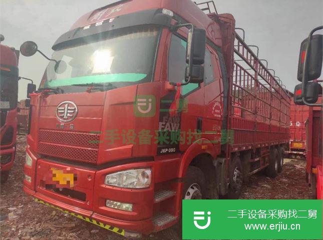 江西出售二手一汽解放J6P重卡350馬力倉柵載貨車
