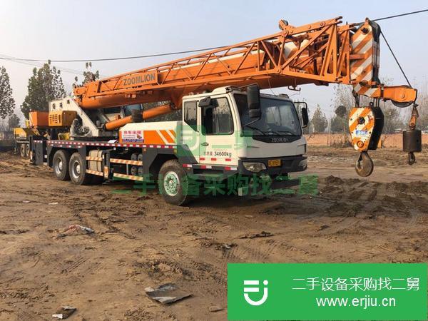 河南出售二手14年中聯(lián)35噸國四排放汽車吊手續(xù)齊全可以提檔過戶