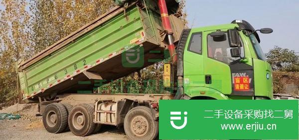山東出售二手國五豪沃6.8米綠色自卸車