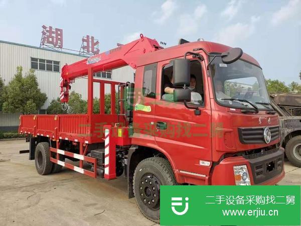 湖南出售二手東風8噸隨車吊玉柴發動機貨箱長5.8米