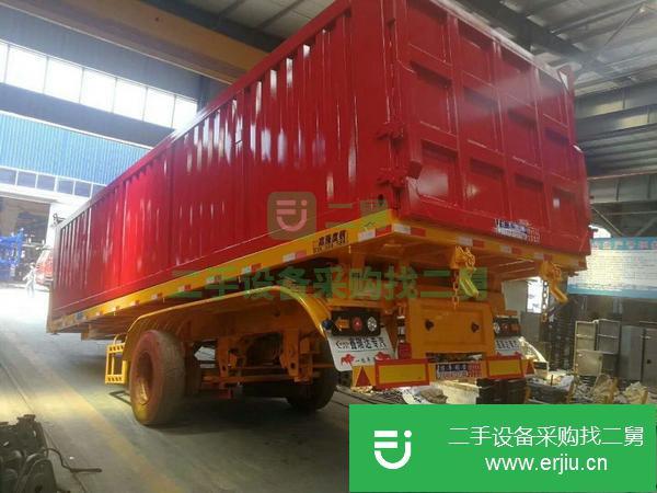 山東出售二手8.5米輕體后翻半掛車