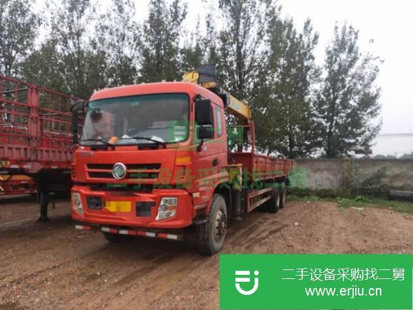 陜西出售二手國五后八輪徐工12噸隨車吊貨箱8.3米