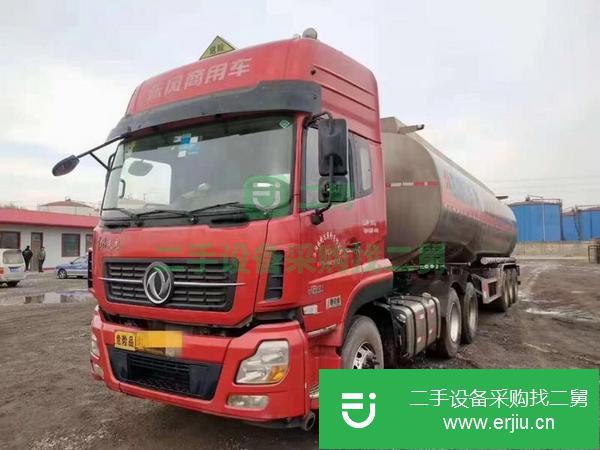 河北出售二手國(guó)五東風(fēng)天龍420馬力雷諾鋁合金油罐車