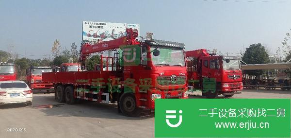 湖北出售二手陜汽德龍濰柴300馬力12噸5節隨車吊
