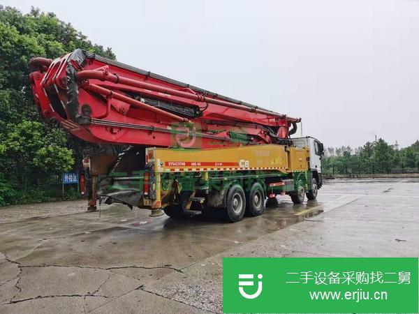 湖南出售二手17年三一奔馳56米國四泵車