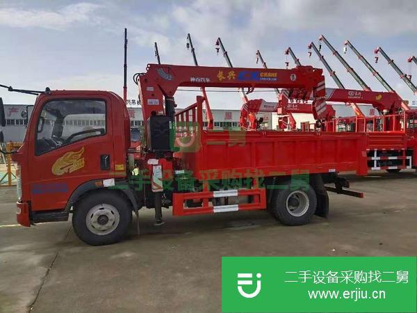 湖南出售二手藍(lán)牌重汽豪曼隨車吊