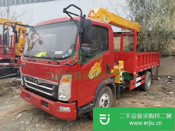 湖南出售二手5噸藍(lán)牌隨車吊上裝5噸4節(jié)臂吊機(jī)