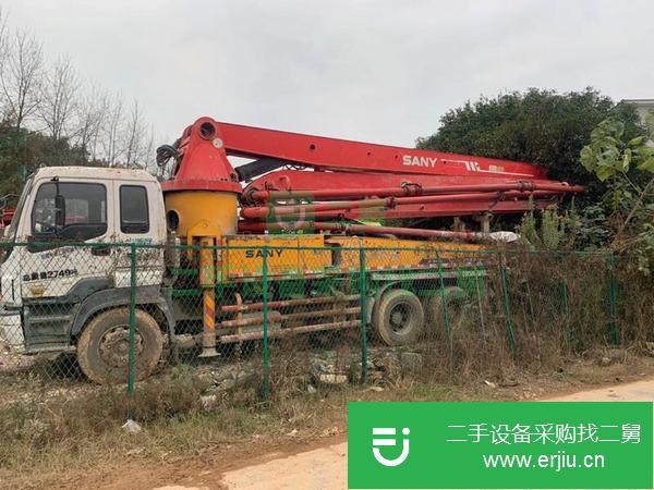 湖南出售二手三一37米大排量雙油泵泵車原版原況