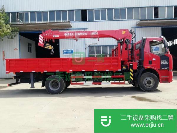 湖北出售二手精品解放J6大單橋隨車吊大柴220馬力