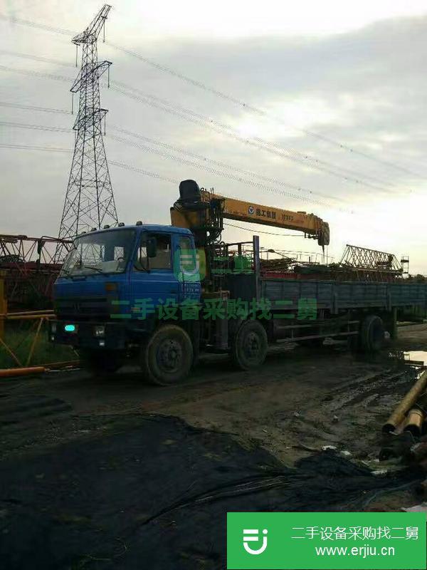 河南出售二手東風小三軸10噸隨車吊手續齊全