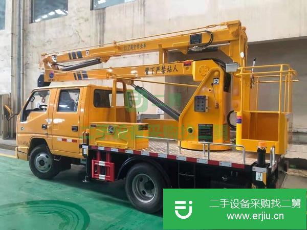 河南出售二手13米藍牌折臂高空作業車