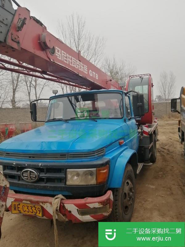 河北出售二手12年解放八噸汽車吊