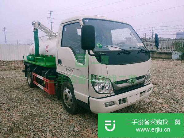 湖北出售二手福田小卡3方吸糞車