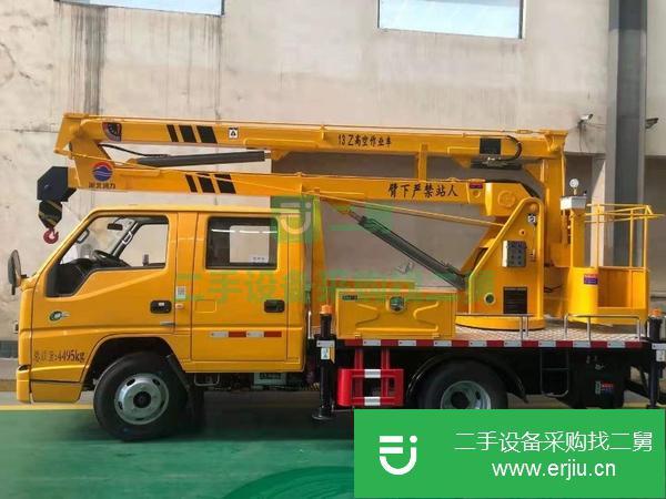河南出售二手13米藍牌折臂高空作業車