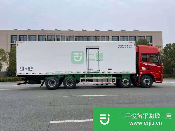 河南出售二手陜汽德龍9.6米國Ⅴ375馬力氣囊橋冷藏車