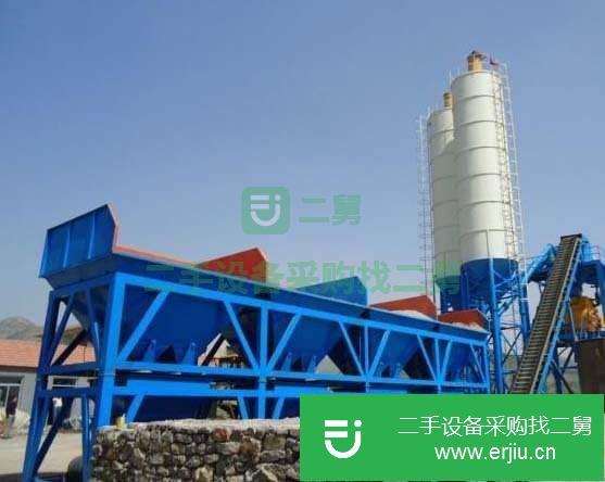 河南出售二手HZS60站工程混凝土攪拌站