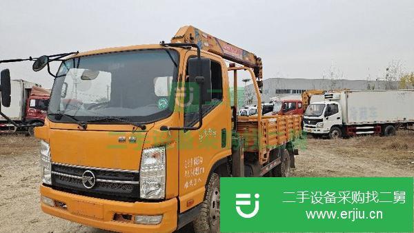 云南出售二手凱捷藍(lán)牌3.5噸隨車吊