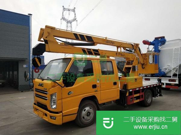 河南出售二手13米藍牌折臂高空作業車