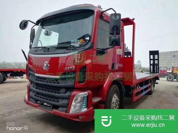 黑龍江出售二手90大挖機平板運輸車