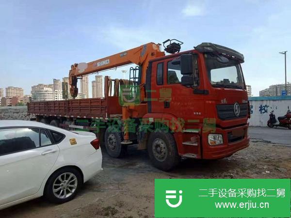 湖北出售二手德龍前四后八隨車吊石煤14噸臂長17米國五