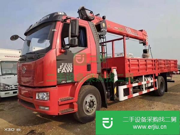 浙江出售二手解放J6大柴220馬力隨車吊