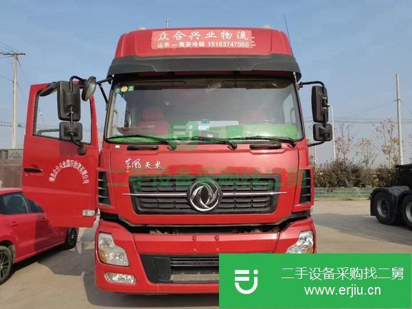 山東出售二手18年3月東風天龍啟航版420馬力牽引車