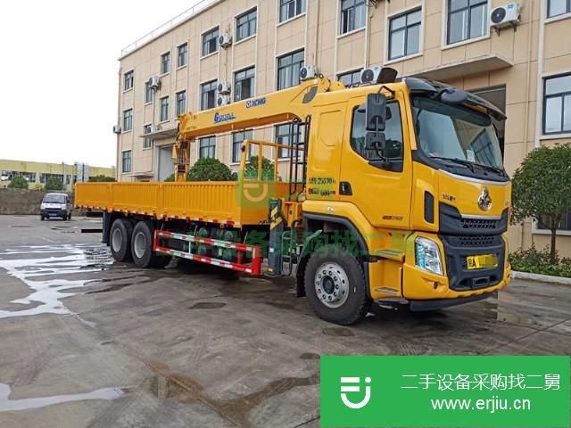 湖北出售二手東風柳汽后雙橋14噸5節臂隨車吊