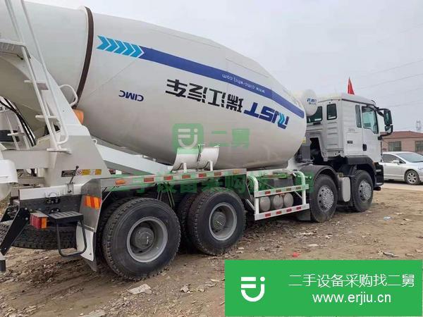 天津出售二手汕德卡輕量化14方攪拌車 中集瑞江上裝