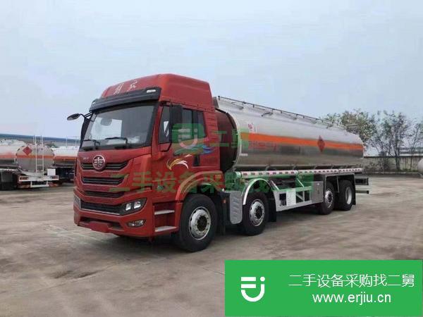 江蘇出售二手解放前四后六鋁合金油罐車