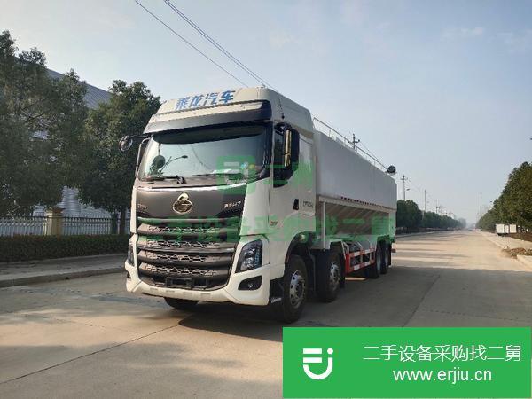 湖北出售二手柳汽前四后八散裝飼料運輸車玉柴400馬力42方