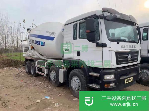 天津出售二手汕德卡輕量化14方攪拌車 中集瑞江上裝