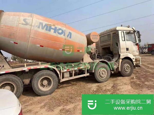 陜西出售二手17年國五德龍大10方攪拌車