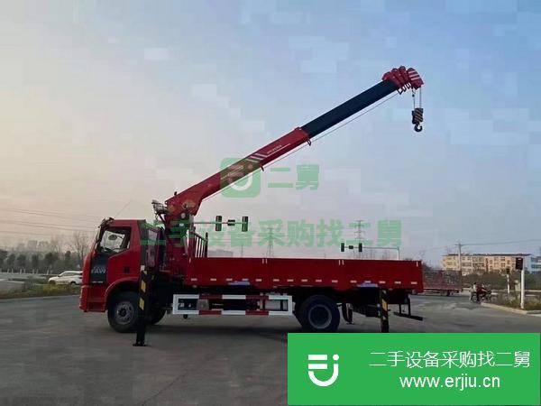 湖北出售二手解放單排駕駛室隨車吊