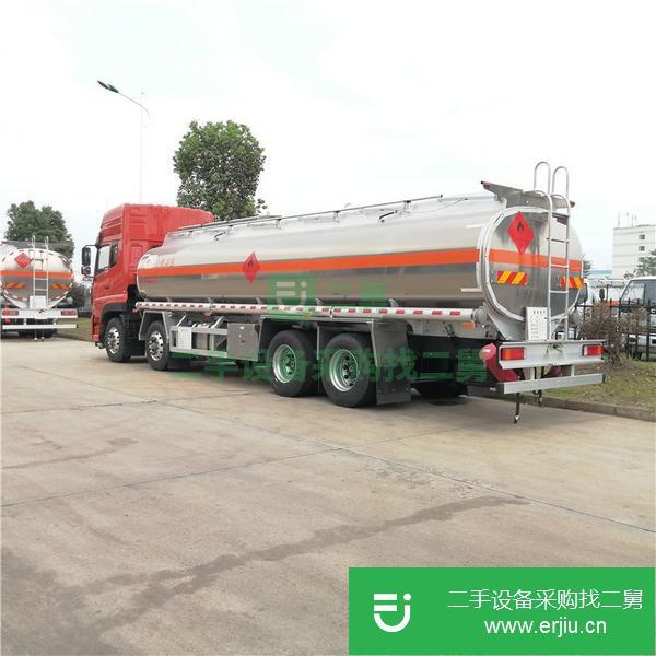 山西出售二手東風天龍前四后八鋁合金油罐車