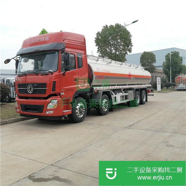 山西出售二手東風天龍前四后八鋁合金油罐車