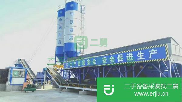 吉林出售二手18年800噸5斗雙倉2次攪拌站