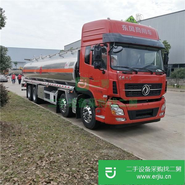 山西出售二手東風天龍前四后八鋁合金油罐車
