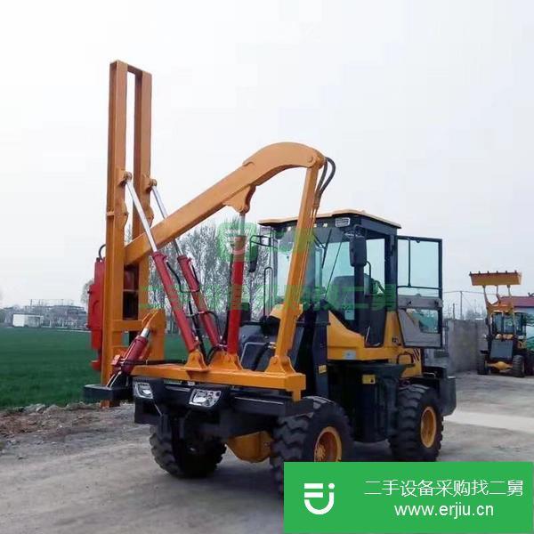 河南出售二手公路護欄打樁機