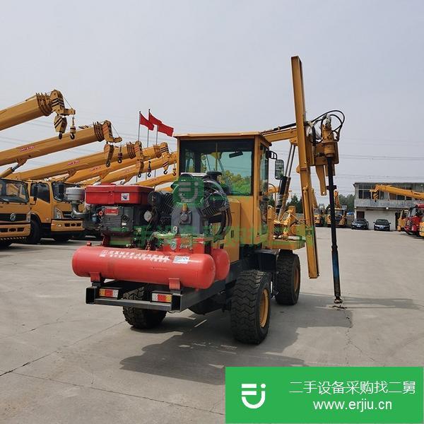 山東出售二手公路防護欄打樁機