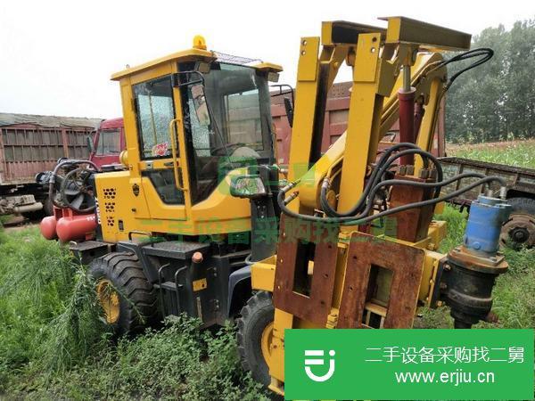 山東出售二手小四輪護欄打樁機